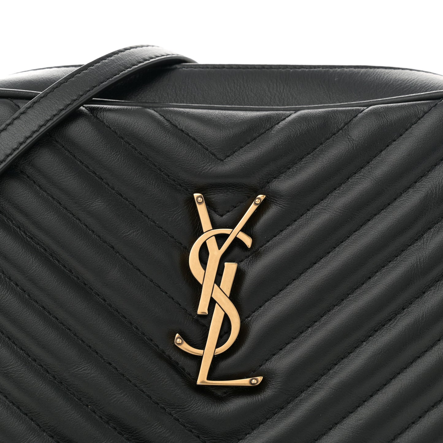 Calfskin Matelasse Monogram Lou Camera Bag Black