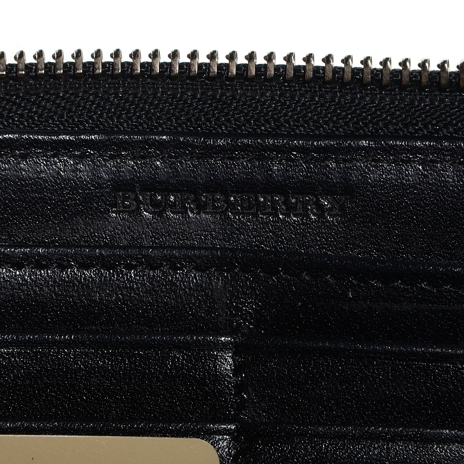 Burberry Supernova Check Patent Large Ziggy Zip Around Wallet Black 5 of 10