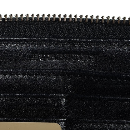 Burberry Supernova Check Patent Large Ziggy Zip Around Wallet Black 5 of 10