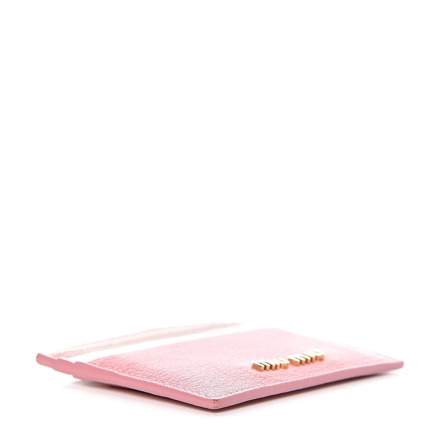 Miu Miu Goatskin Madras Card Case Rosa 4 of 8