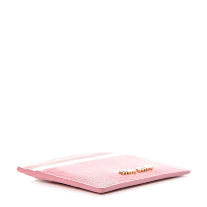 Miu Miu Goatskin Madras Card Case Rosa 4 of 8