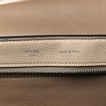 Celine Drummed Calfskin Suede Medium Trapeze Taupe 5 of 10