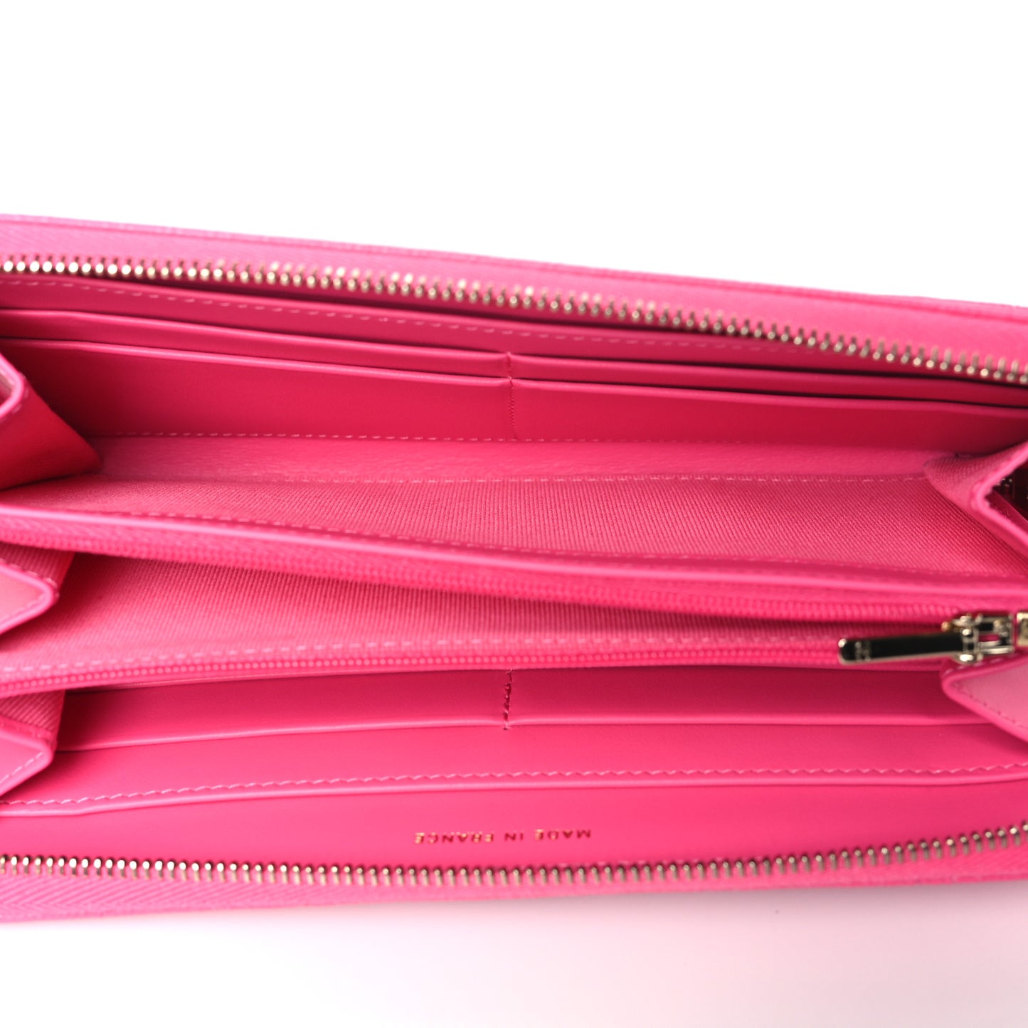 Caviar Quilted Large Gusset Zip Around Wallet Rose