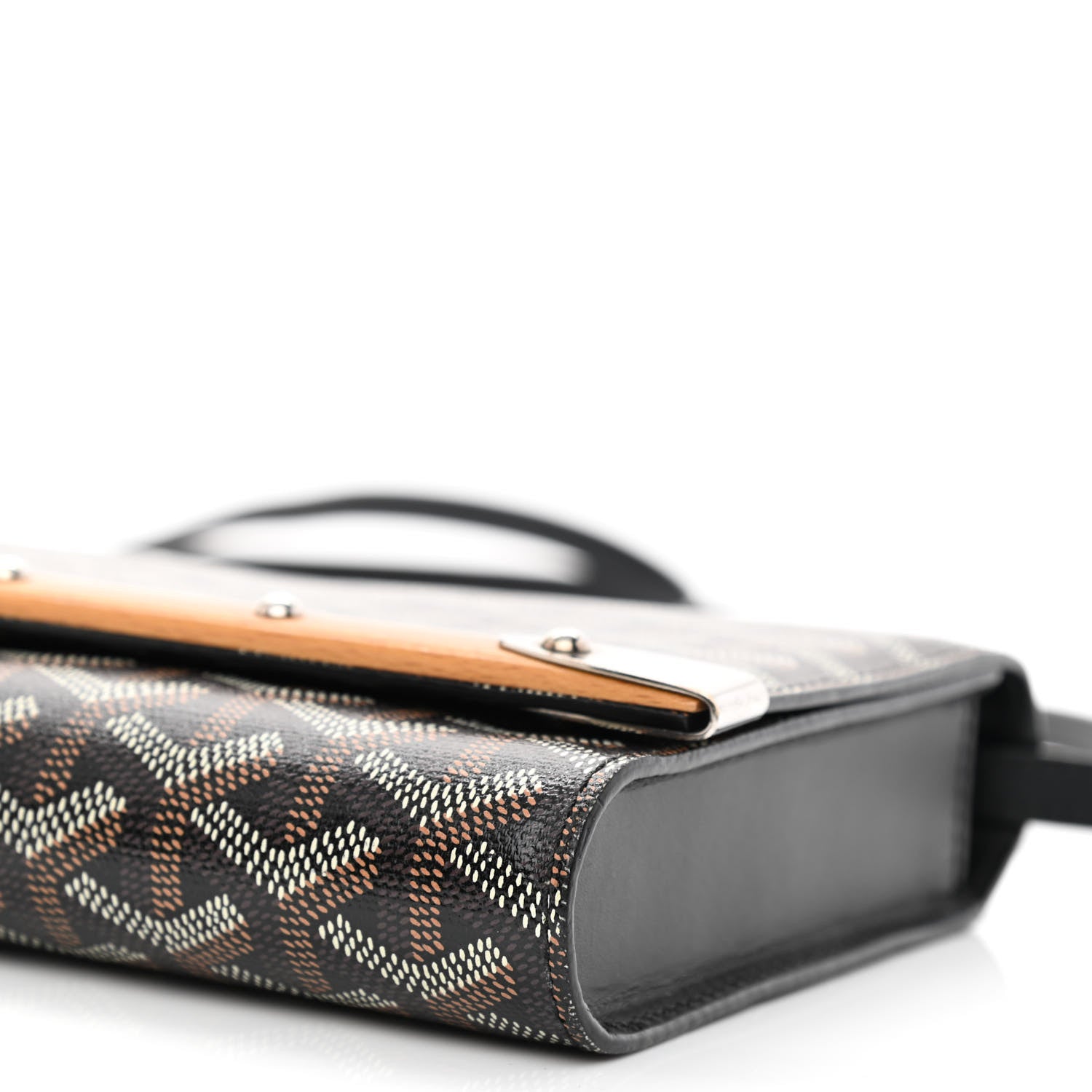 Goyard Goyardine Monte Carlo Bois Clutch With Strap Black 9 of 11