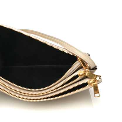 Celine Lambskin Large Trio Crossbody Bag Linen 5 of 12