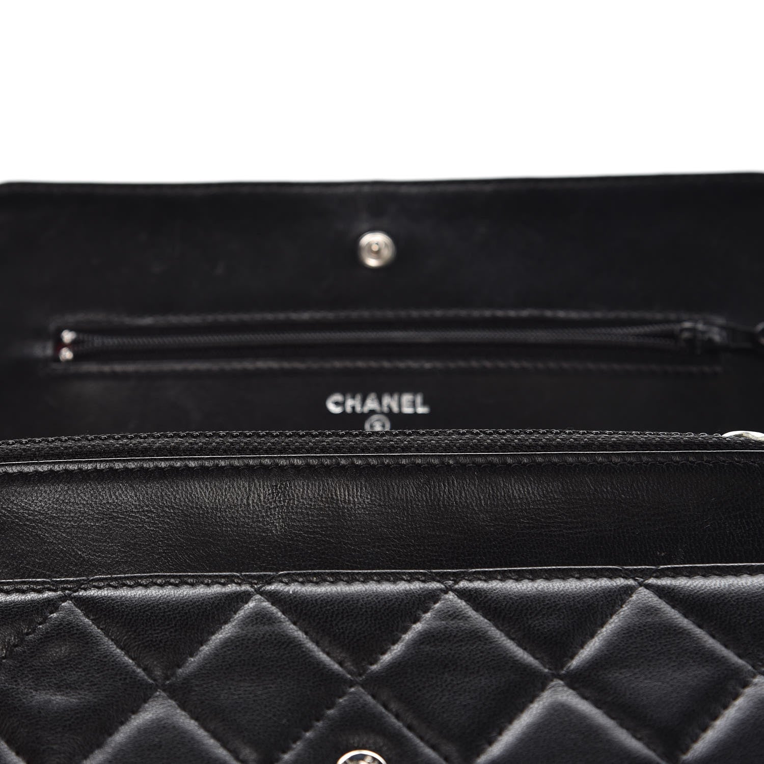 Chanel Lambskin Quilted Wallet On Chain WOC Black 8 of 8