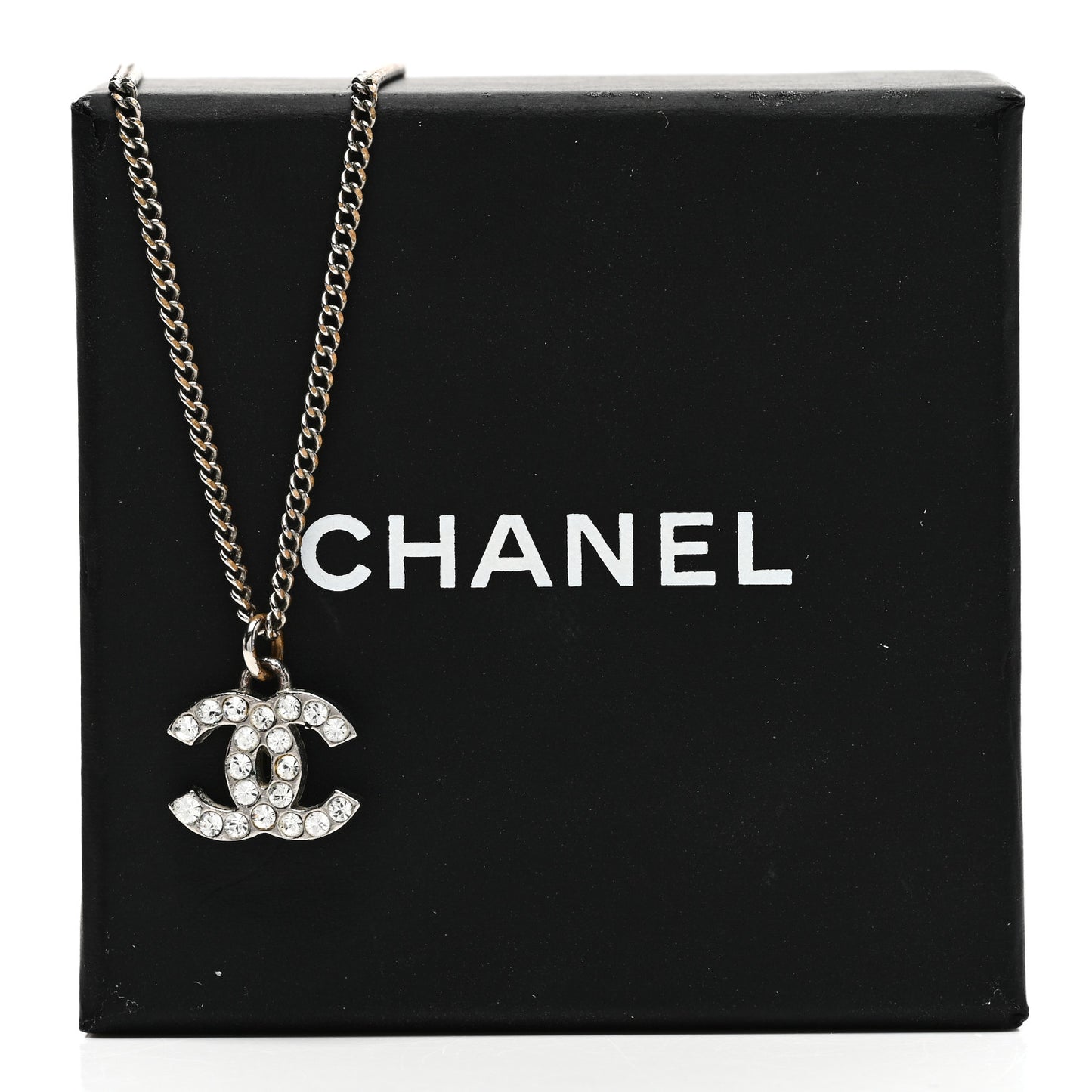 Crystal Timeless CC Necklace Silver