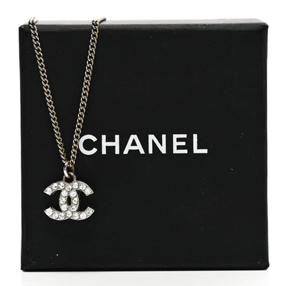 Chanel Crystal Timeless CC Necklace Silver 6 of 6