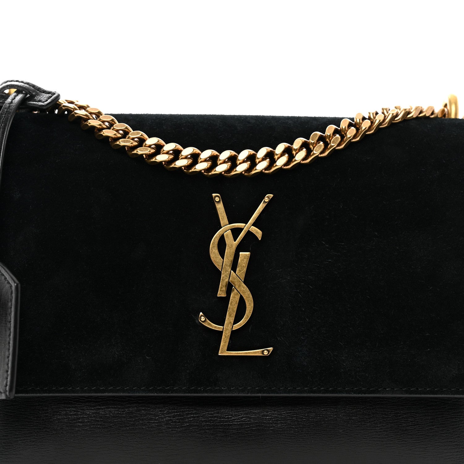 Saint Laurent Suede Calfskin Medium Monogram Sunset Black 5 of 10