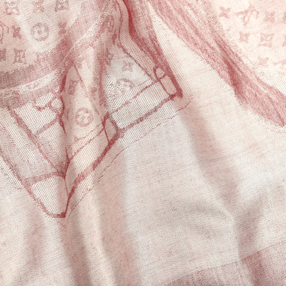 Louis Vuitton Cashmere Silk Steamer Shawl Red 3 of 3