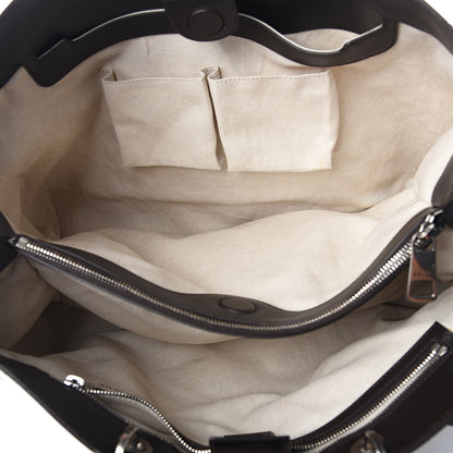 Gucci Calf Hair Bamboo Top Handle Shopper Bag Brown White 4 of 10