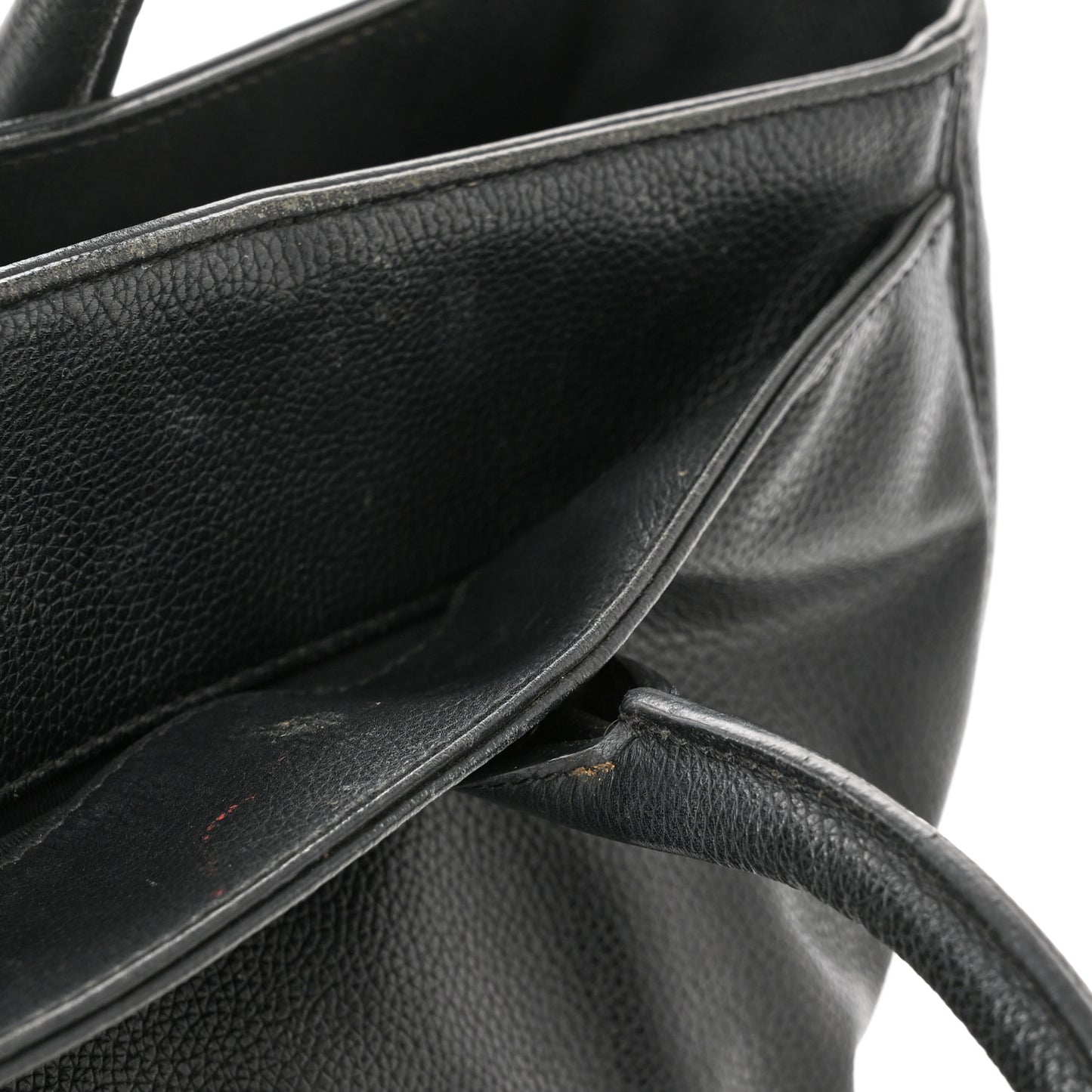 Calfskin Cerf Executive Shopper Tote Black