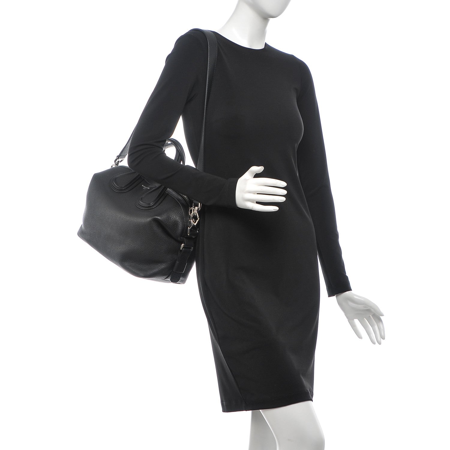 Givenchy Pebbled Calfskin Small Nightingale Black 2 of 7