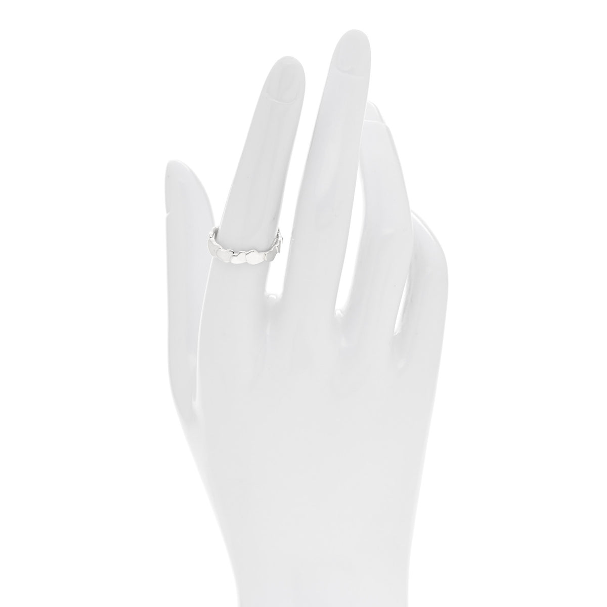 Tiffany Sterling Silver Paloma Picasso Modern Hearts Band Ring 54 7 2 of 4