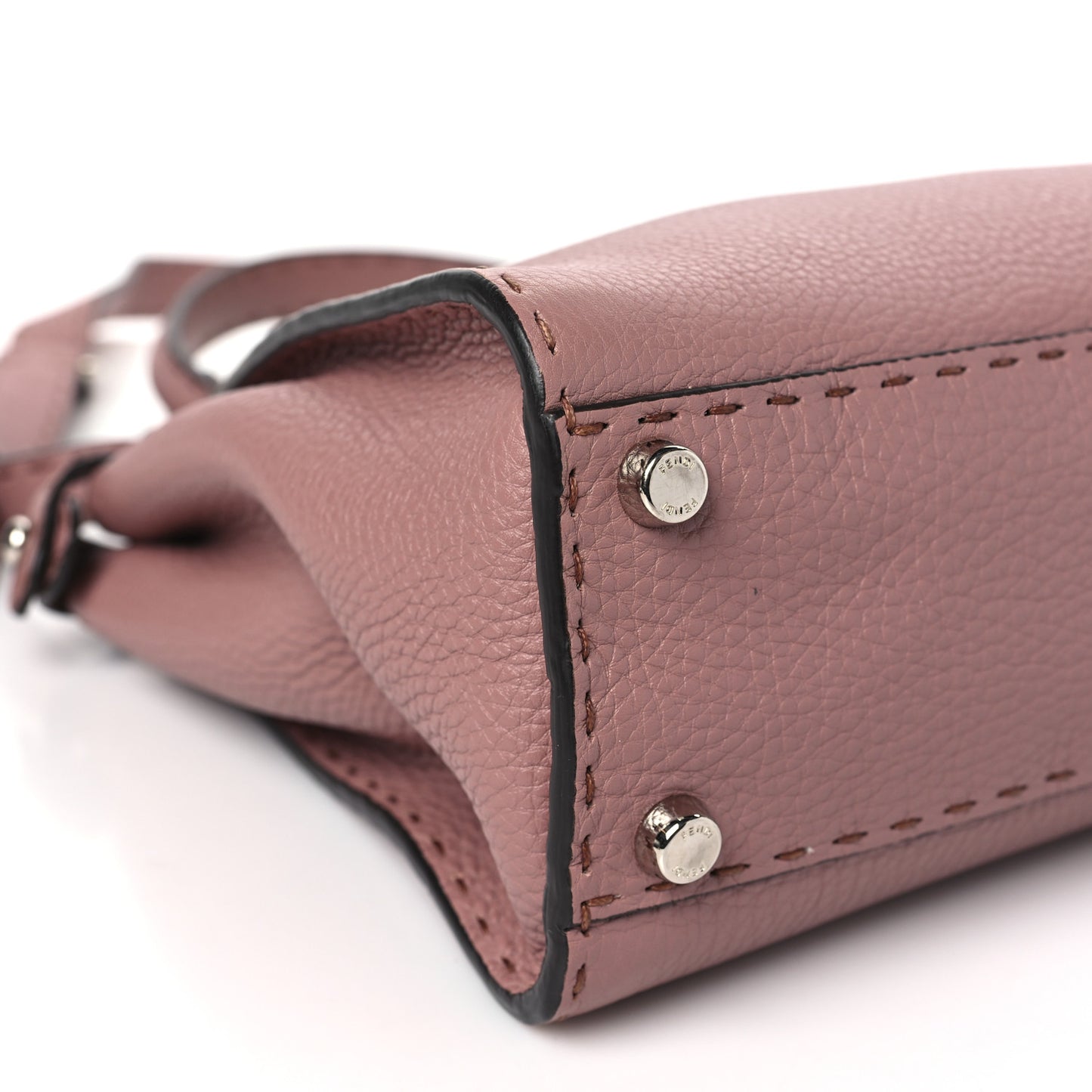 Cuoio Romano Selleria Bi-Color Medium Peekaboo Iconic Satchel English Rose Camelia