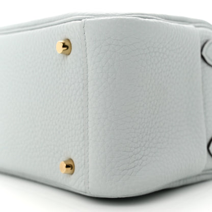 Hermes Taurillon Clemence Mini Lindy 20 Bleu Pale 10 of 10