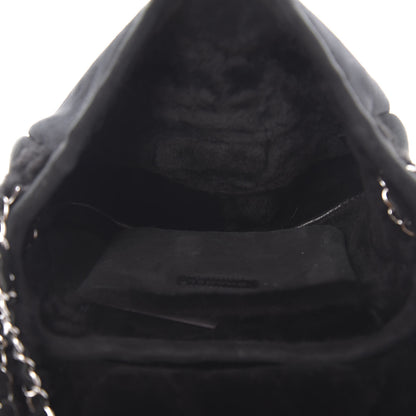 Chanel Shearling Quilted Mademoiselle Flap Black 5 of 10