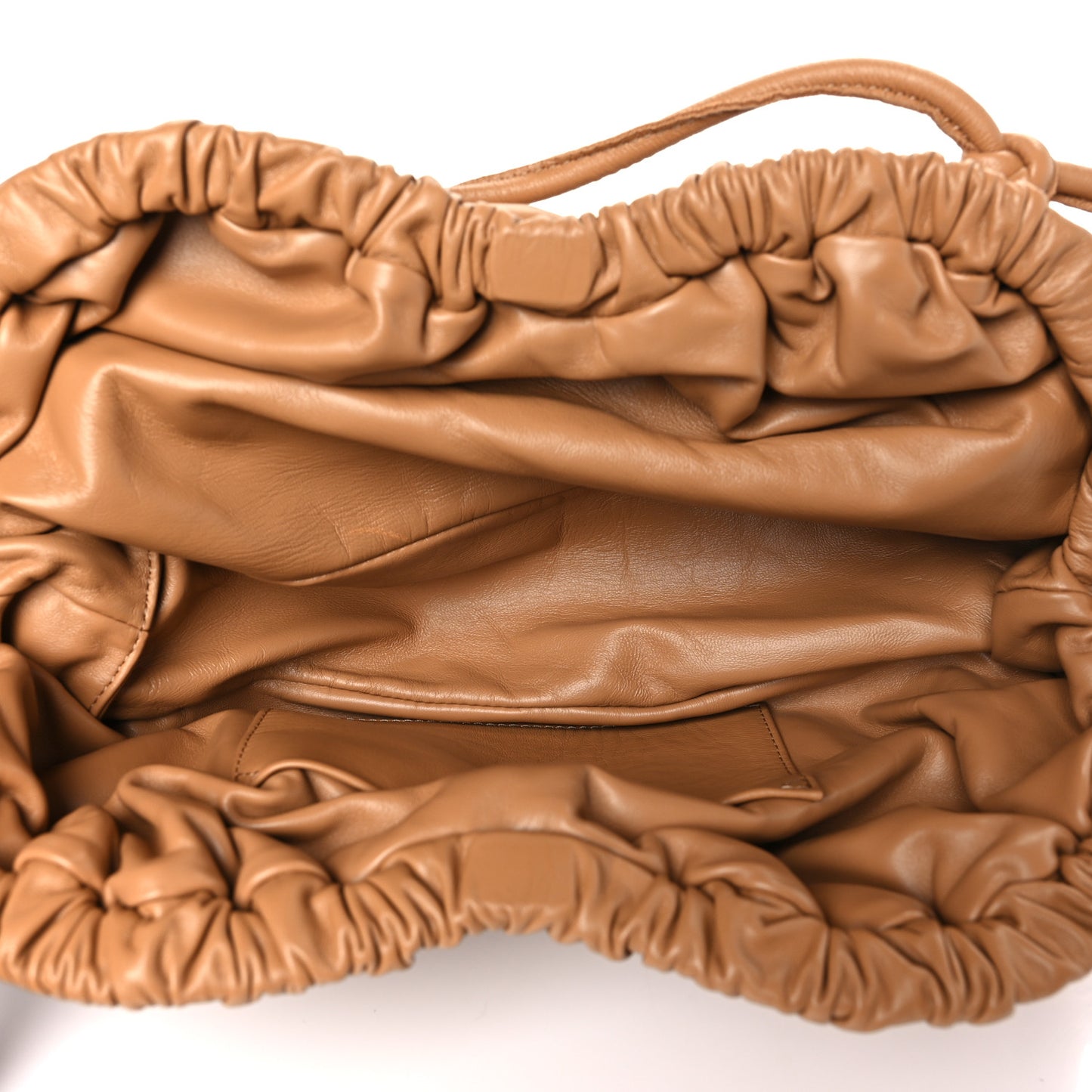 Lambskin Cloud Clutch Caramel