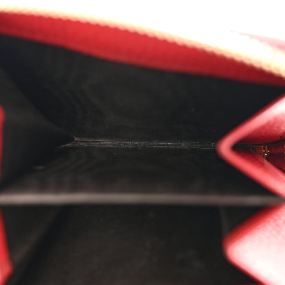 Gucci Monogram Dollar Calfskin Zip Around French Flap Wallet Beige Ebony Rosso 5 of 11