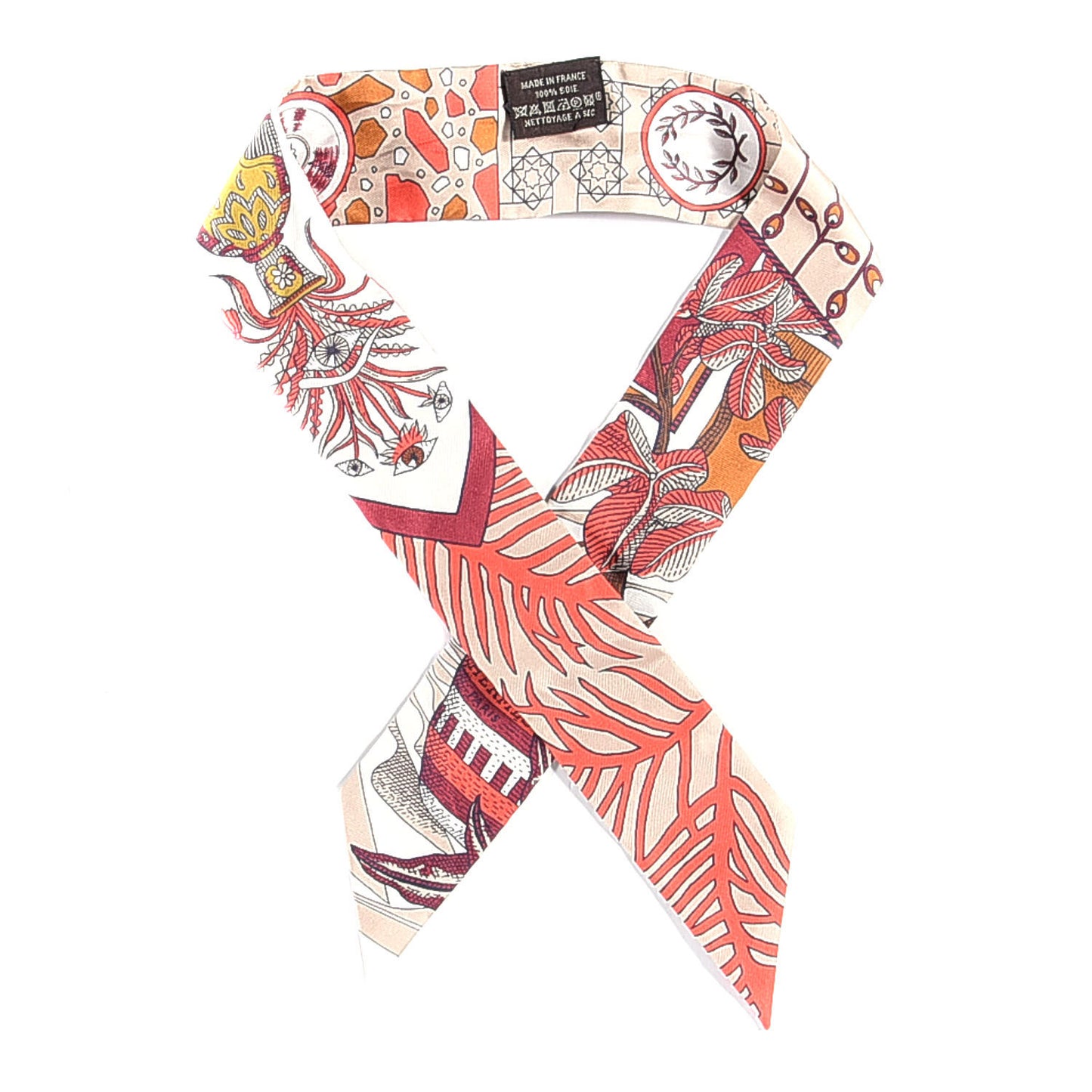 Silk La Danse Des Amazones Twilly Beige Corail Brun
