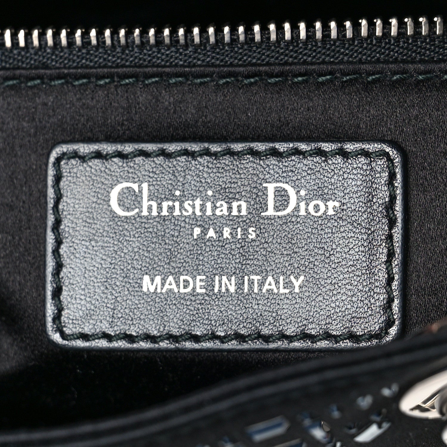 Christian Dior Satin Crystal Cannage Mini Lady Dior Black 6 of 9