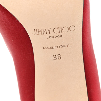 Jimmy Choo Satin Love 85 Pumps 38 Ruby Red 7 of 9