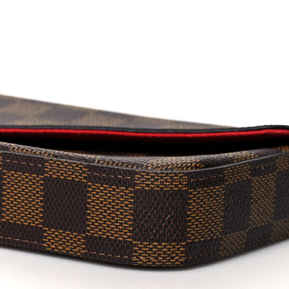 Louis Vuitton Damier Ebene Pochette Felicie Chain Wallet 12 of 12