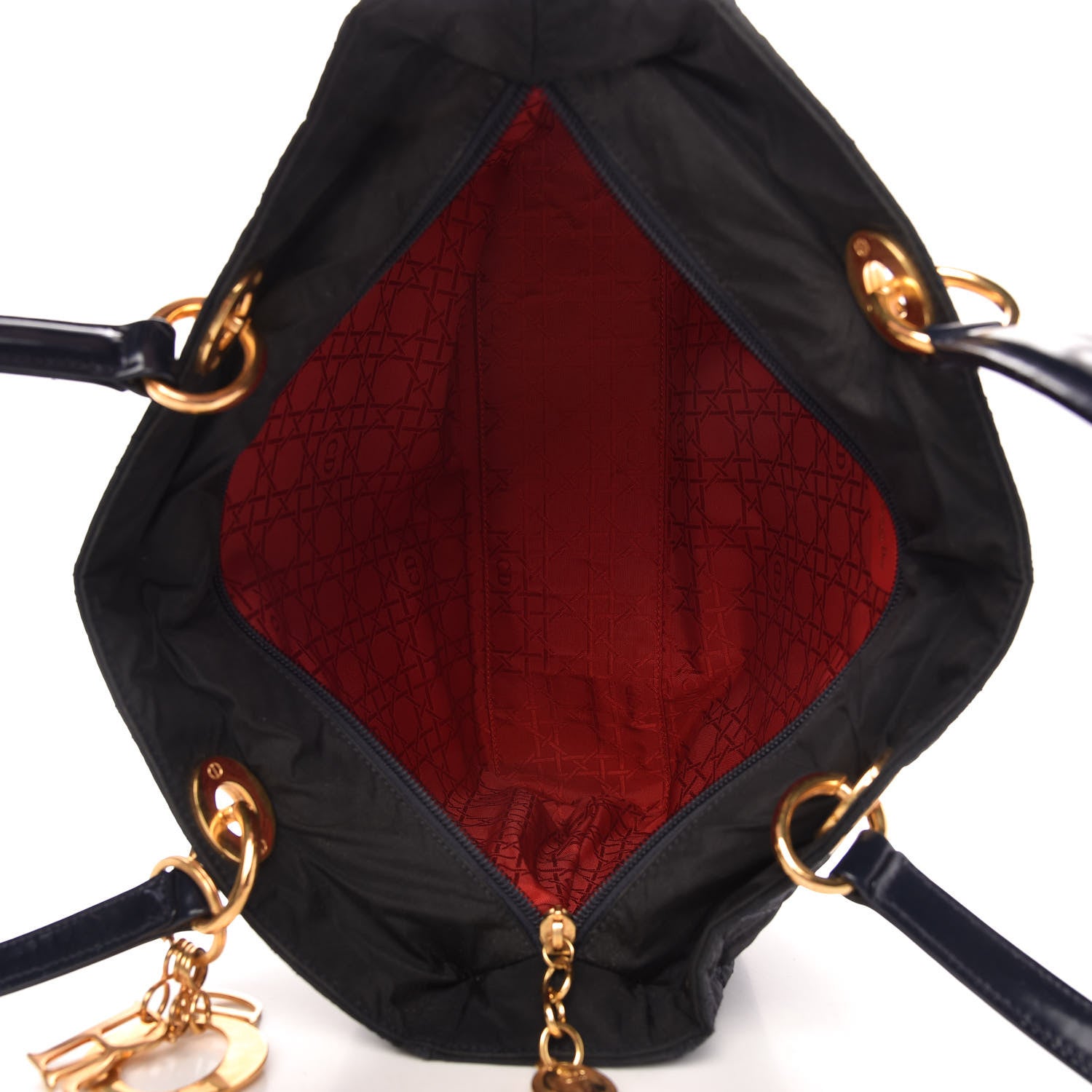 Christian Dior Nylon Cannage Large Lady Dior Tote Black 5 of 10