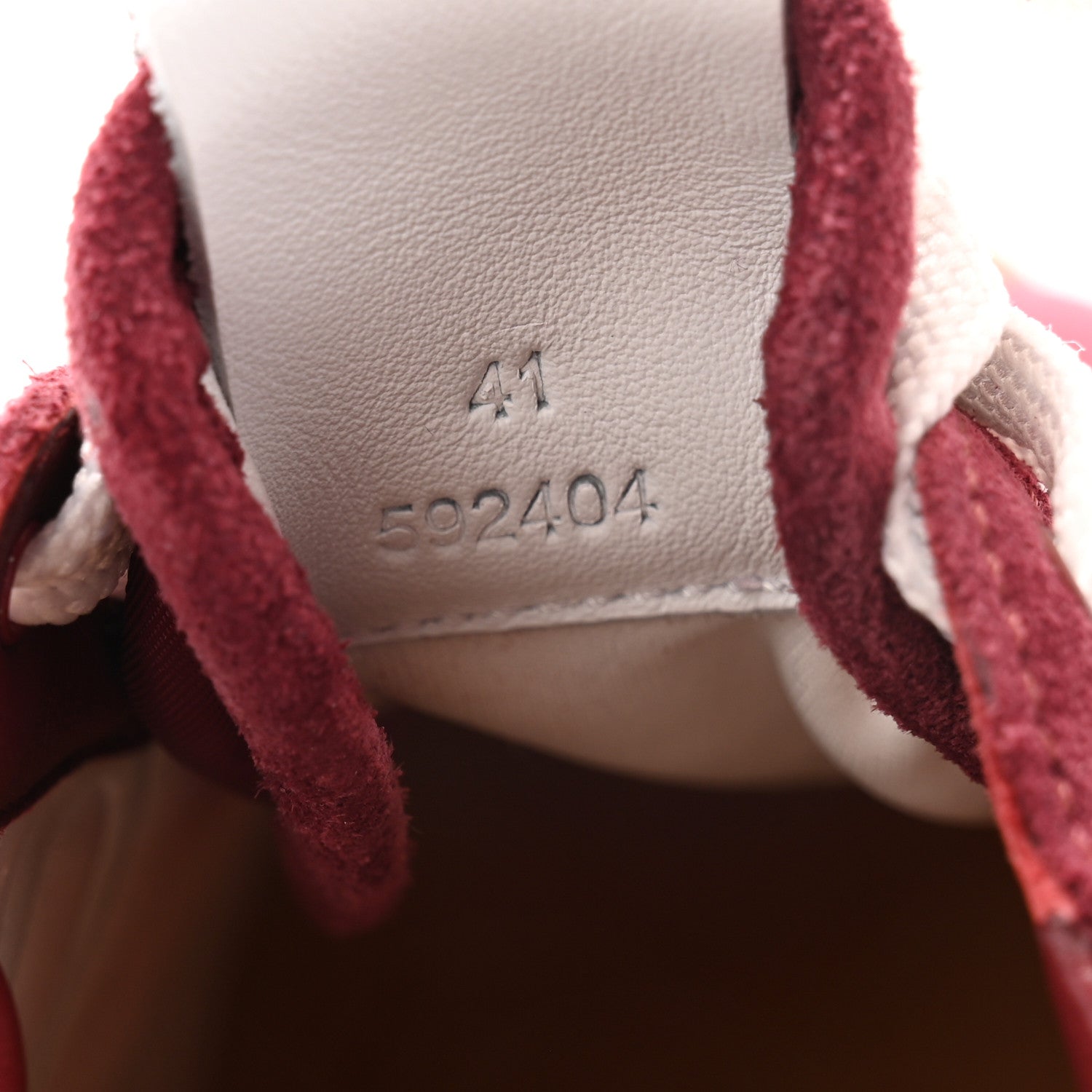 Loewe Nylon Suede Flow Runners Sneakers 41 Burgundy White 8 of 10