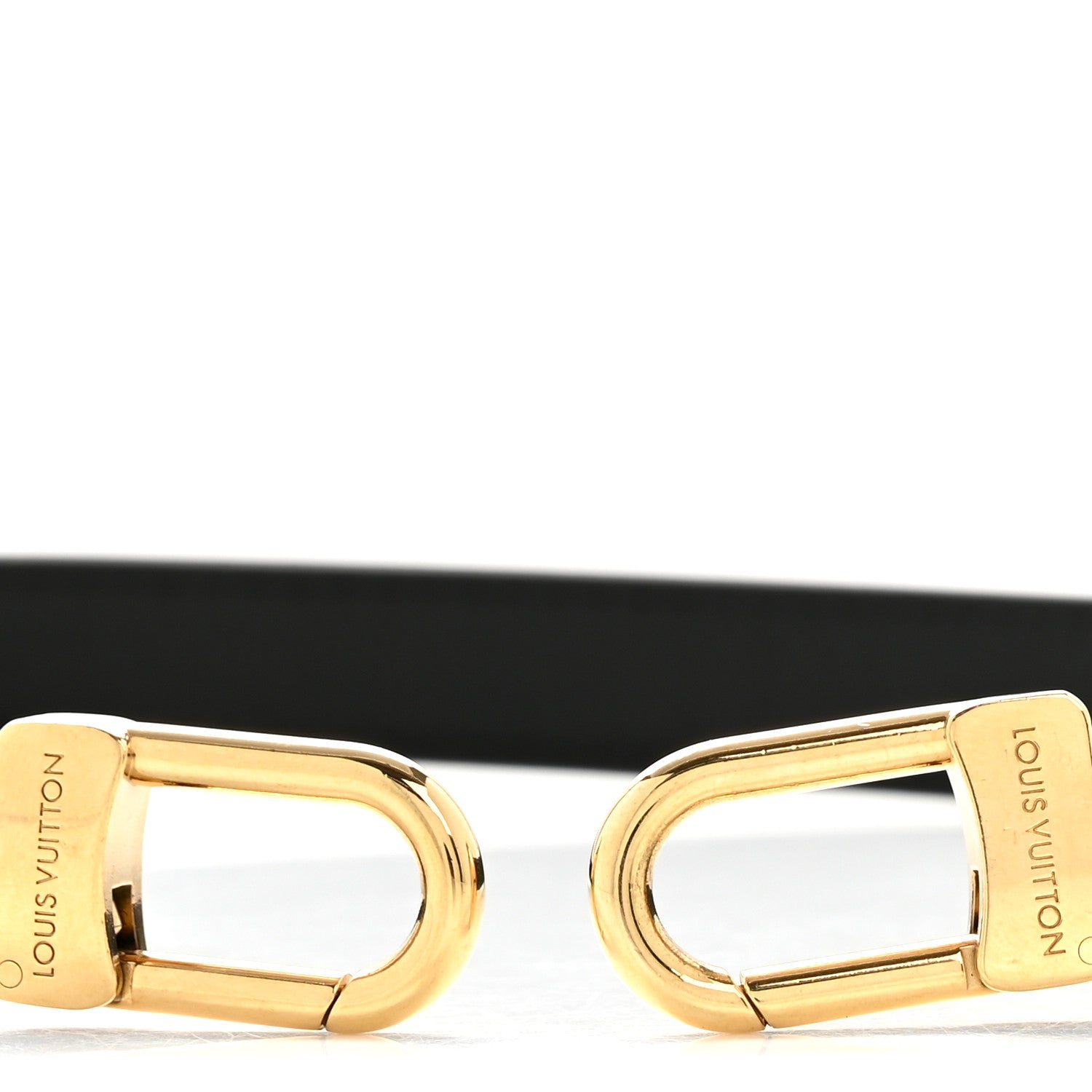 Louis Vuitton Calfskin 18mm Adjustable Shoulder Strap Black 3 of 7