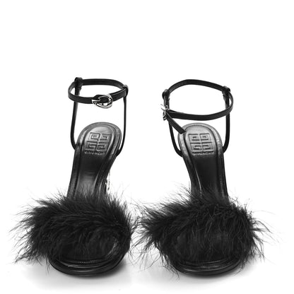 Givenchy Smooth Nappa Feather G Cube 105mm Sandals 41 Black 2 of 9