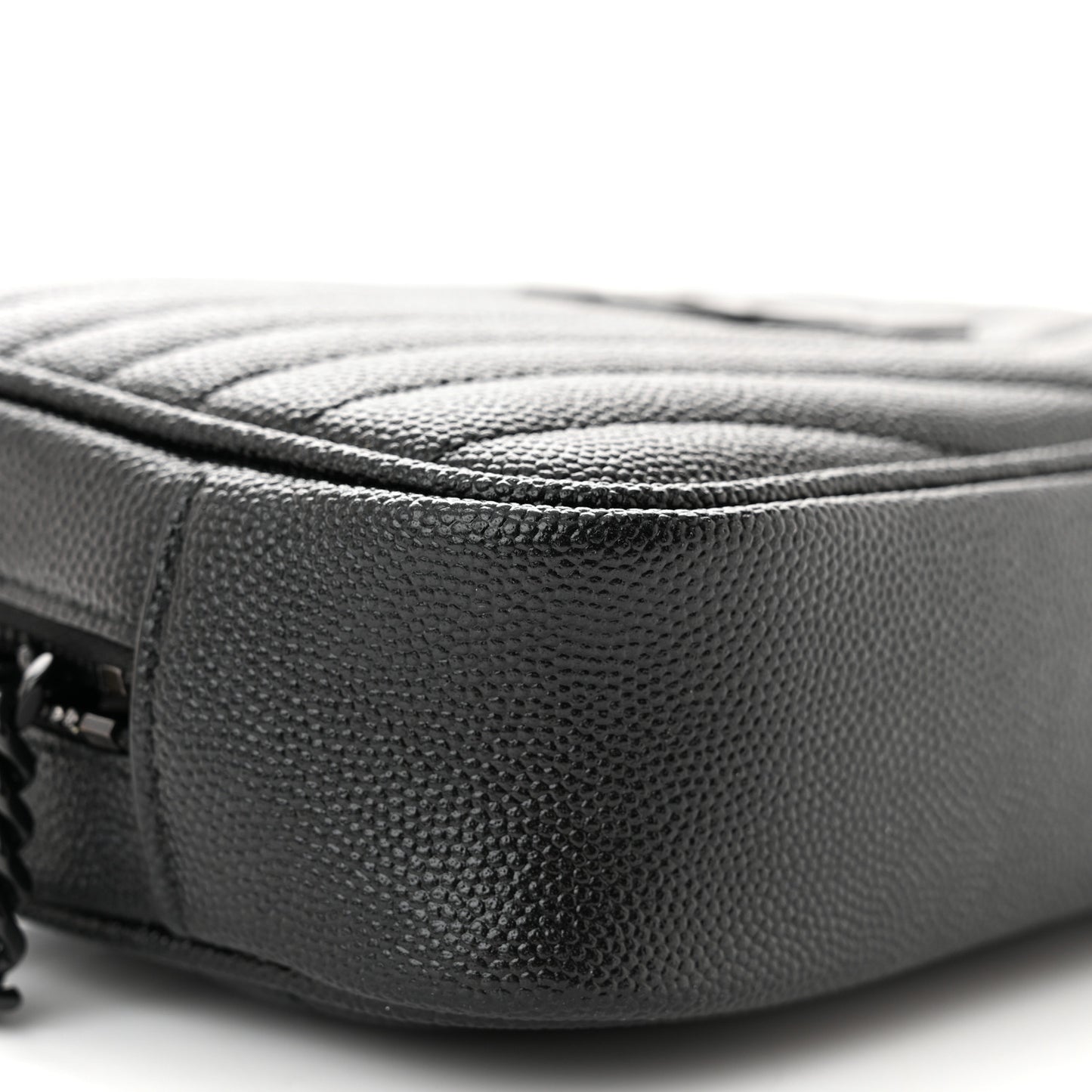 Grain De Poudre Matelasse Monochrome Monogram Mini Lou Camera Bag Black