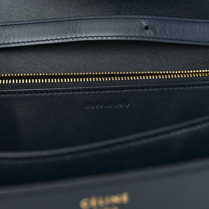 Celine Box Calfskin Medium Classic Box Flap Bag Navy 7 of 14