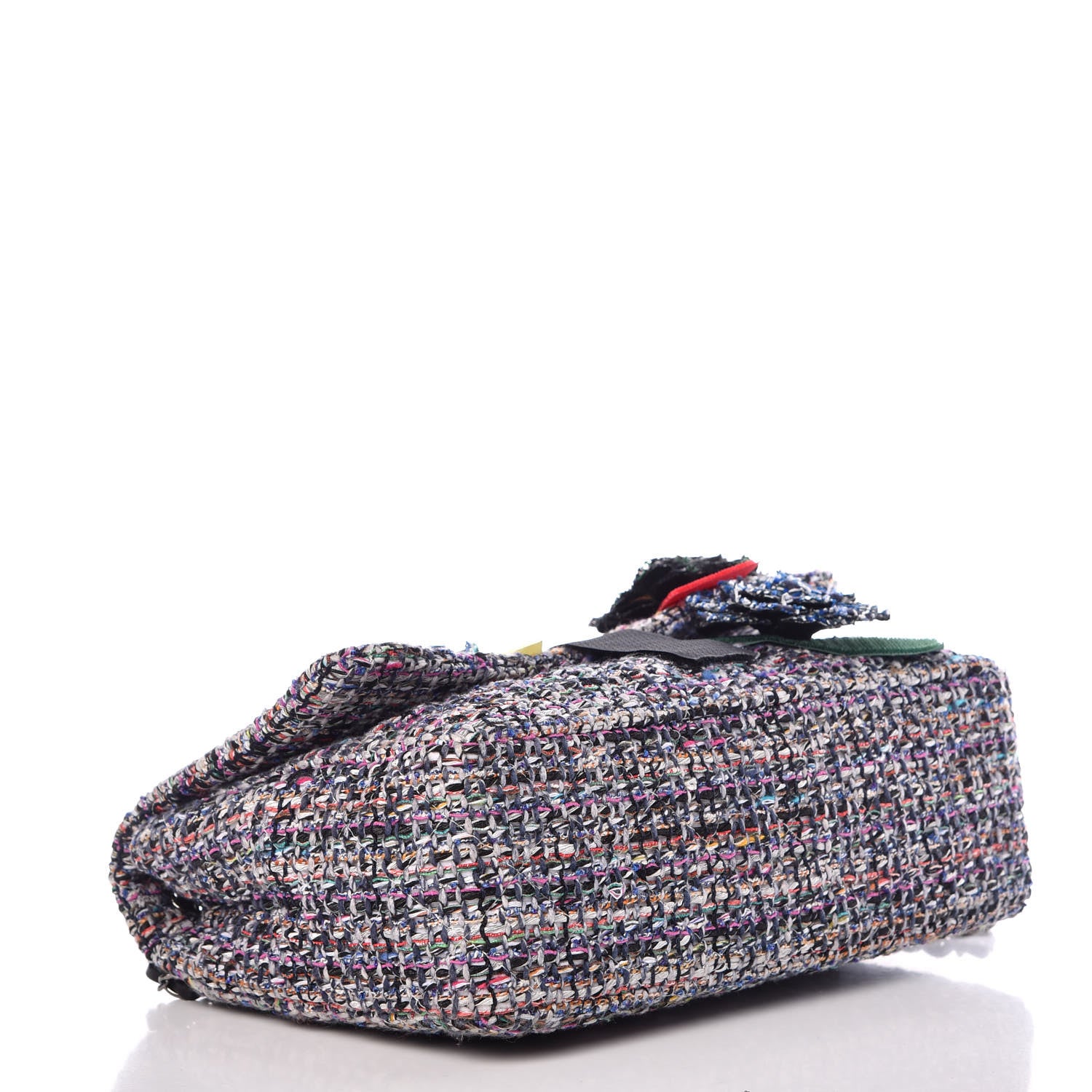 Chanel Tweed Camellia Flap Bag Multicolor 4 of 9