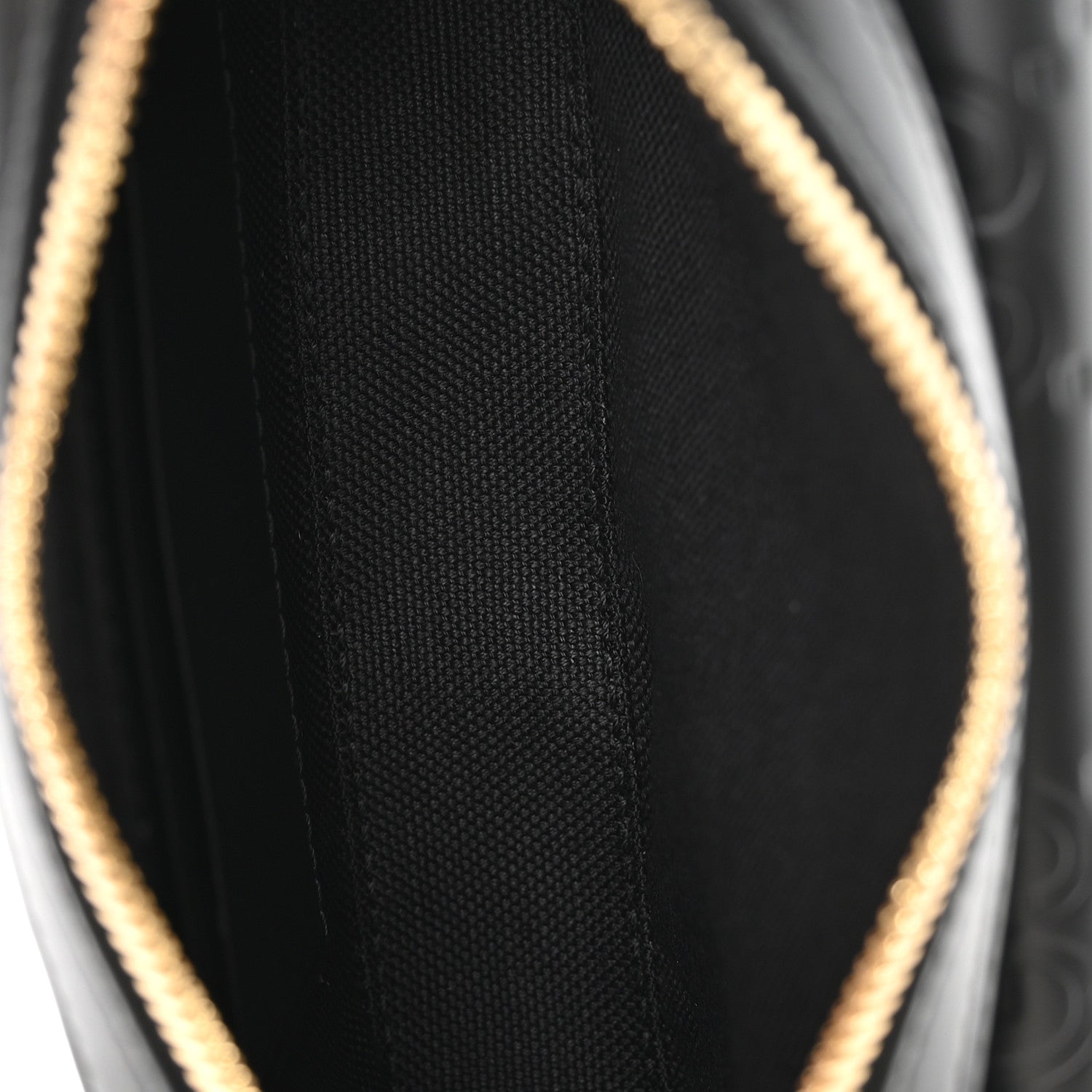 Gucci Calfskin GG Super Mini Debossed Chain Wallet Black 5 of 11