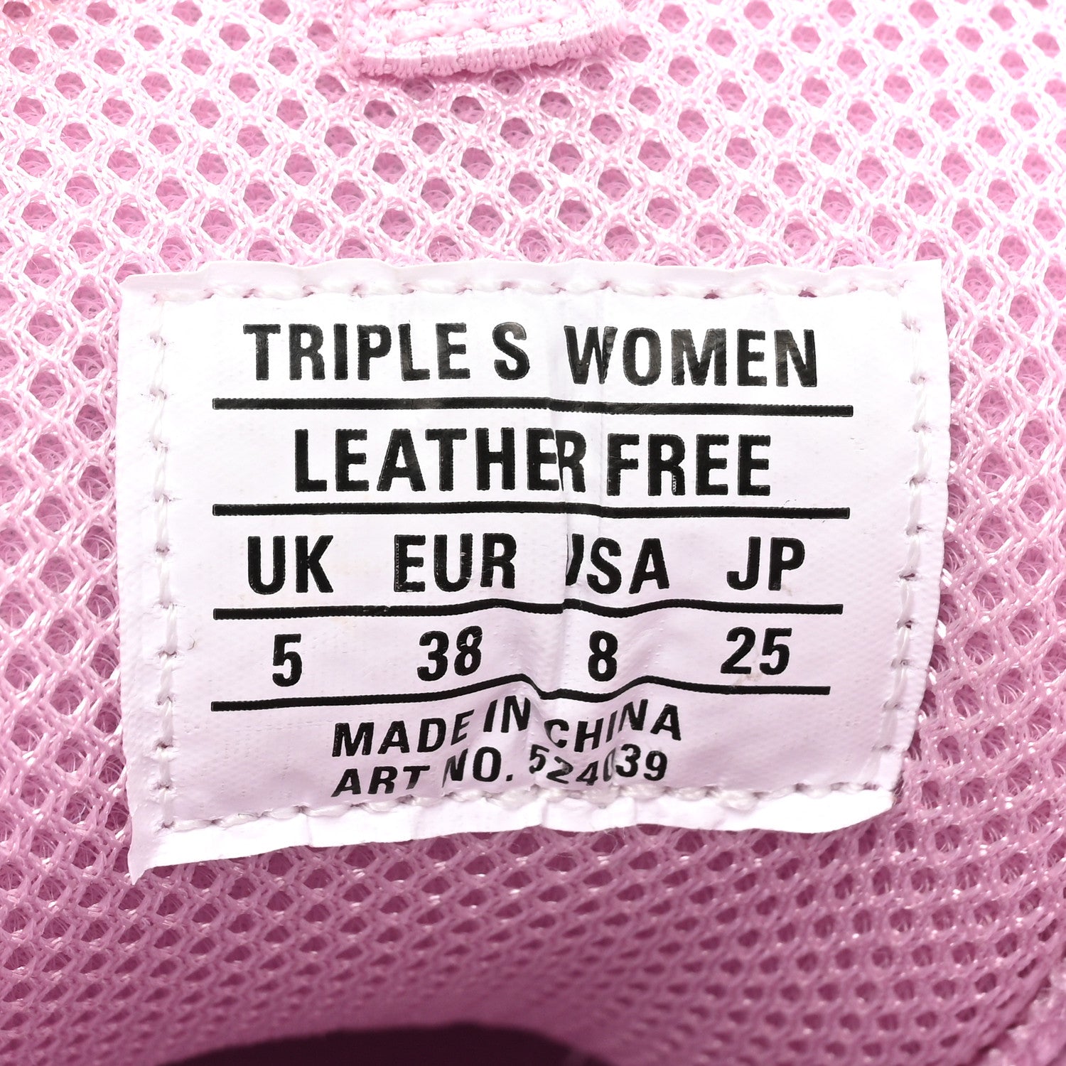 Balenciaga Technical Fabric Mesh Allover Logo Womens Triple S Sneakers 38 Pink White 9 of 9