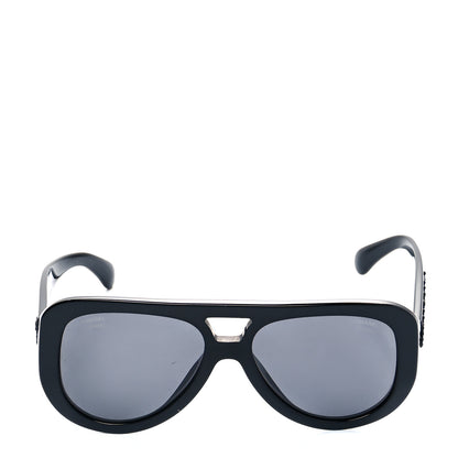 Chanel Resin Polarized Sunglasses 5423-B Black 2 of 7