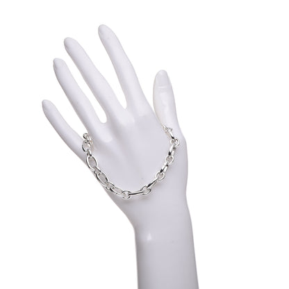 Tiffany Sterling Silver Oval Clasping Link Bracelet 2 of 5