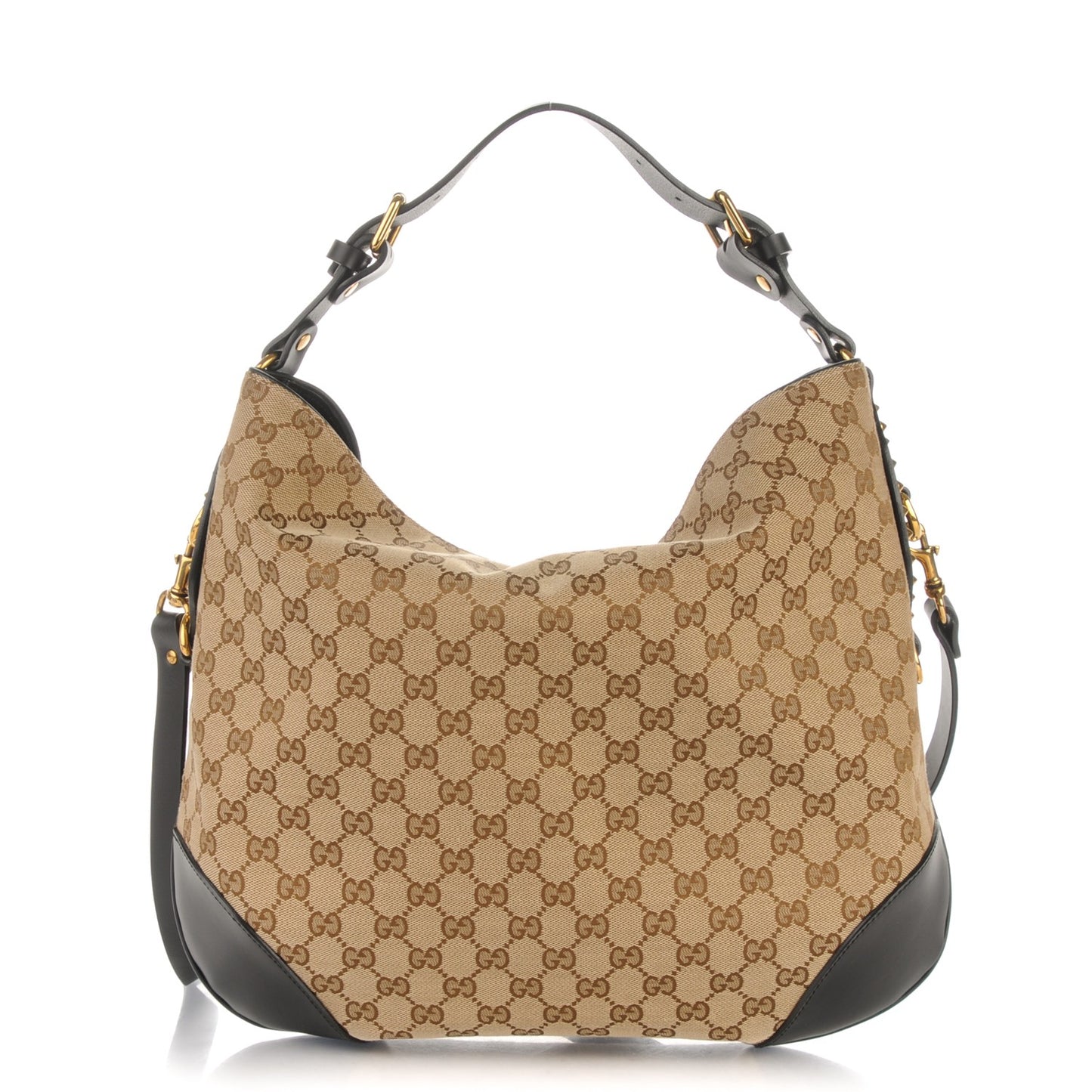 Monogram Medium Patti Stud Hobo Black