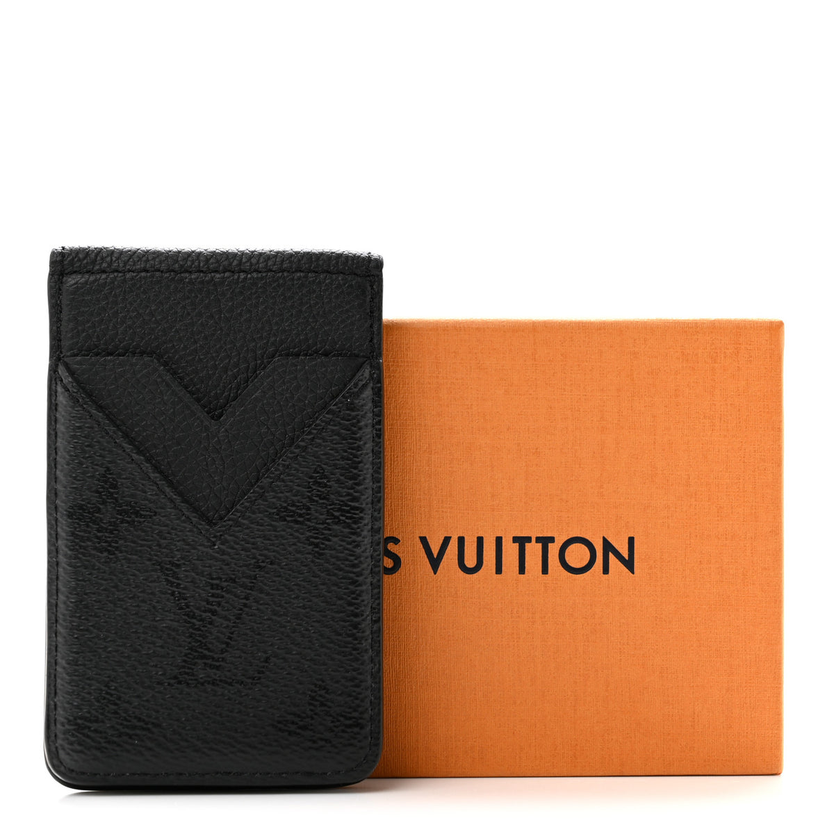 Louis Vuitton Monogram Midnight Compact Magnet Card Holder Black 7 of 7