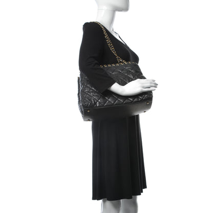 Chanel Calfskin Quilted Small Chain Me Tote Black 2 of 12