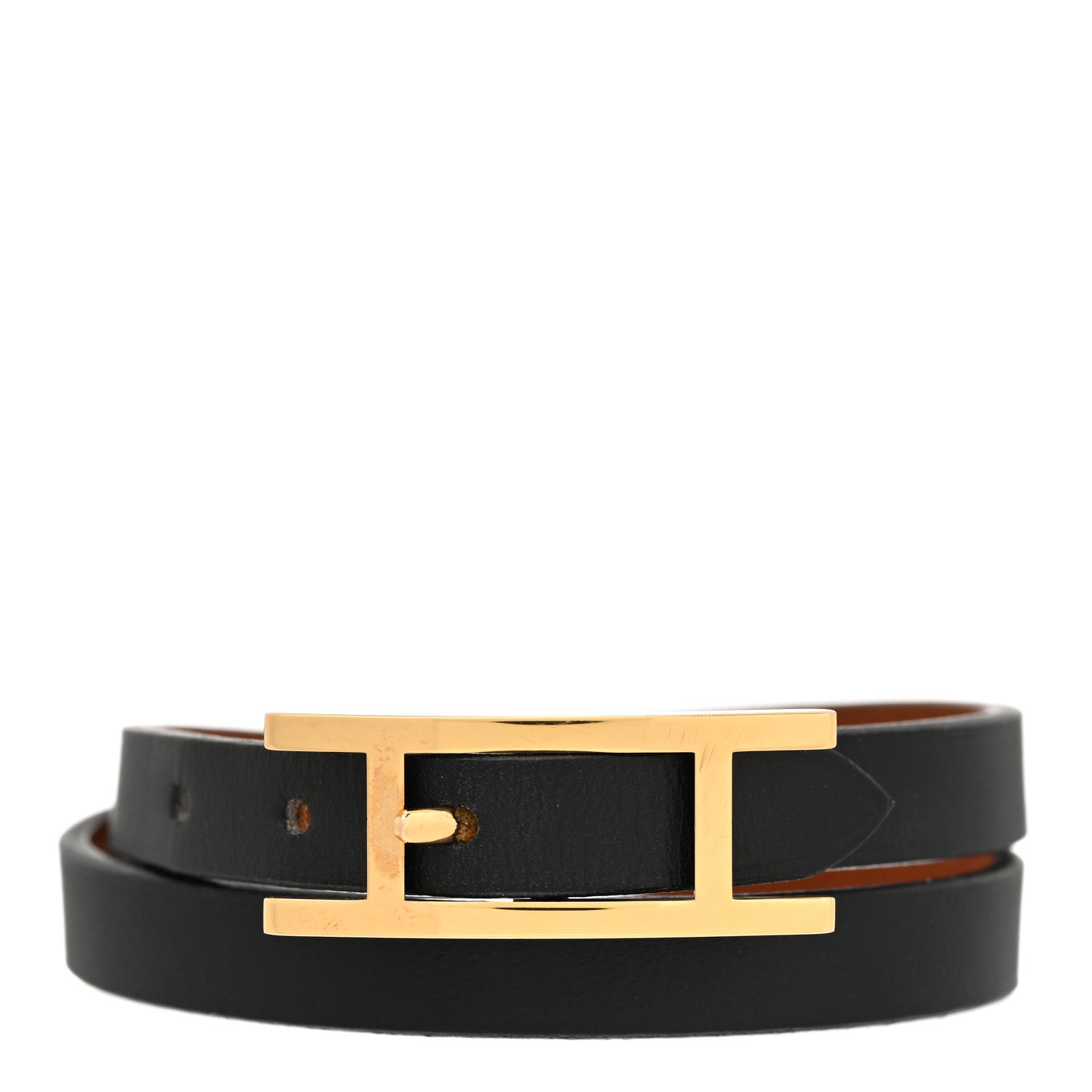 Hermes Swift Behapi Double Tour Bracelet T2 Black 1 of 5