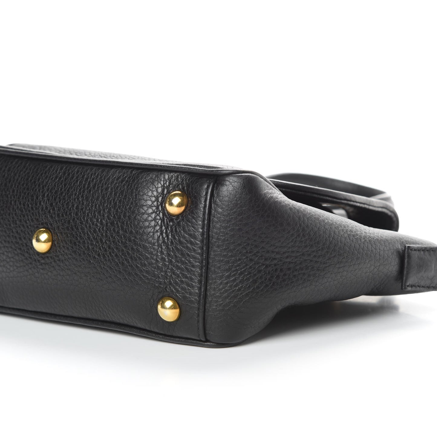 Pebbled Calfskin Small 1973 Top Handle Satchel Black