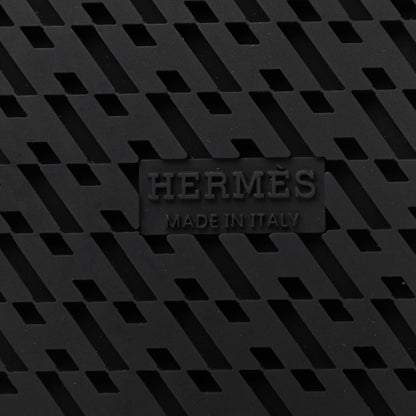 Hermes Calfskin Womens Chypre Sandals 37 Black 6 of 8
