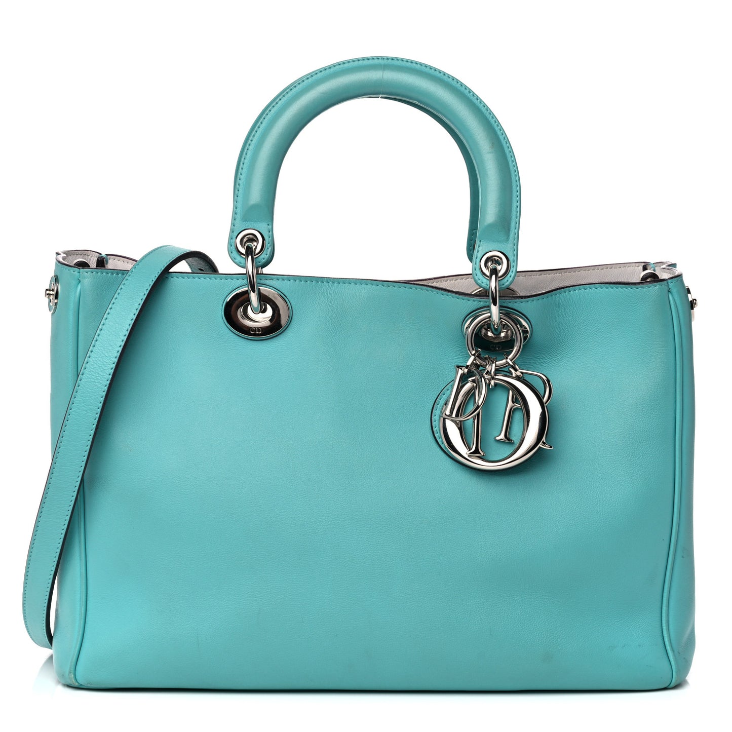 Smooth Calfskin Medium Diorissimo Tote Blue