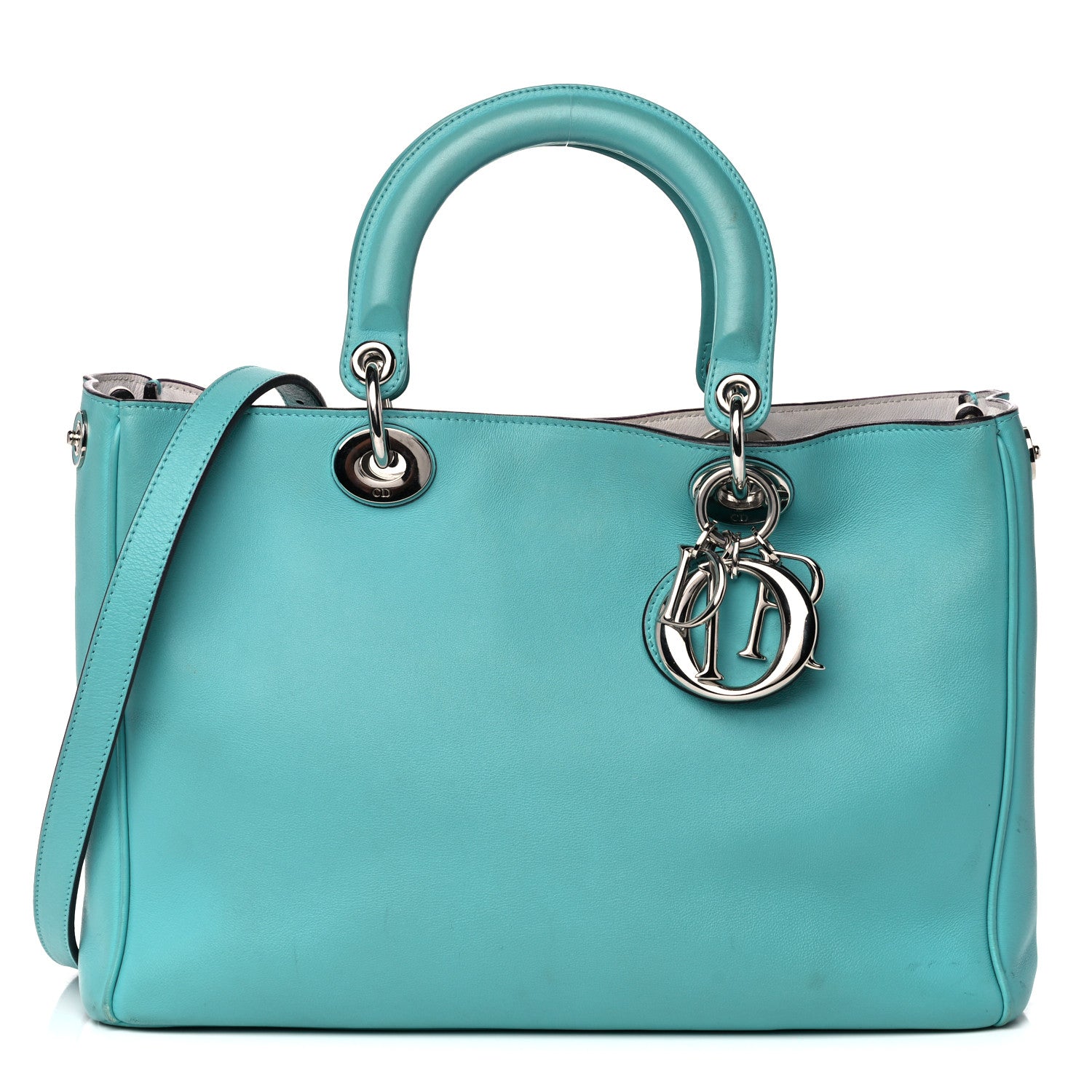Christian Dior Smooth Calfskin Medium Diorissimo Tote Blue 1 of 25
