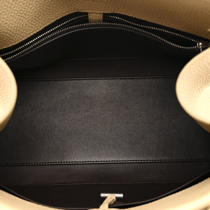 The Row Matte Grained Calfskin Margaux Shoulder 12 Boulder 5 of 9