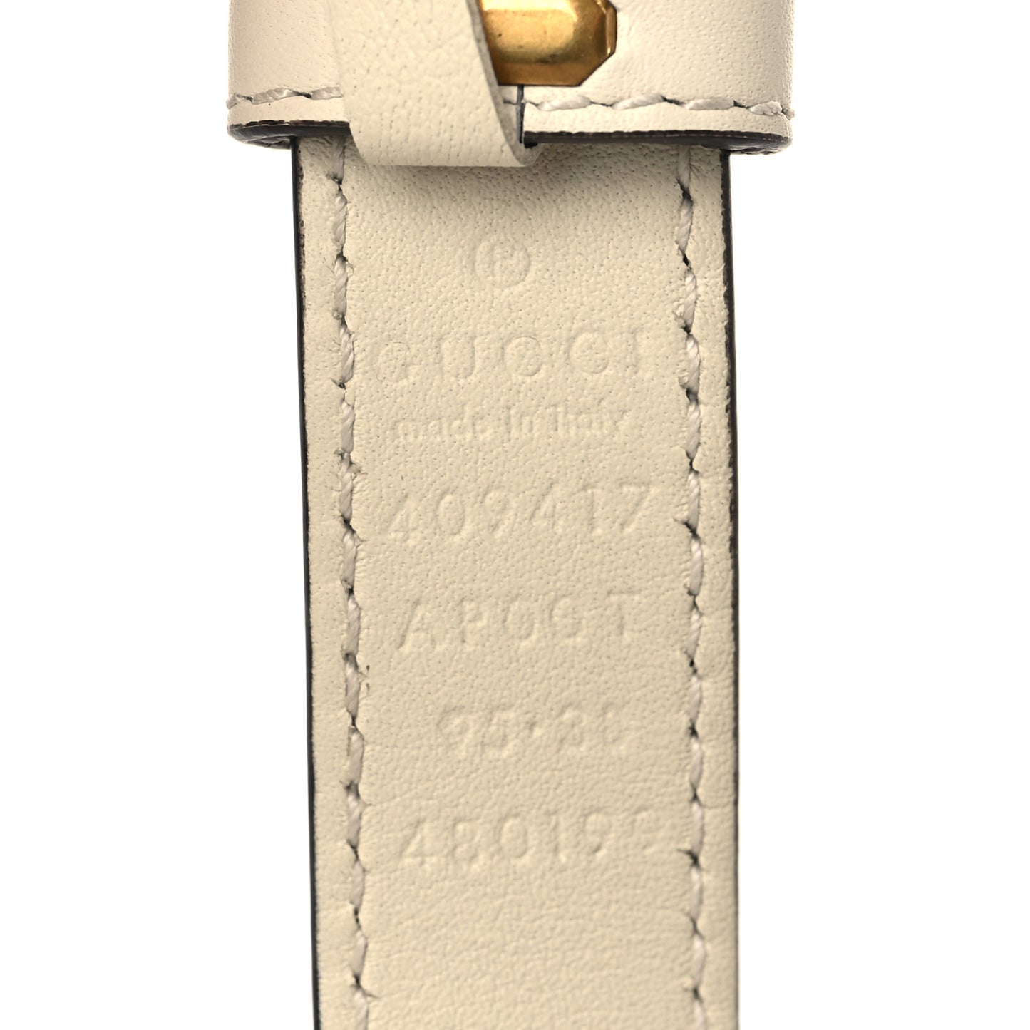 Calfskin Double G 20mm Belt 95 38 Mystic White