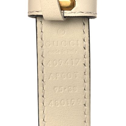 Gucci Calfskin Double G 20mm Belt 95 38 Mystic White 3 of 6