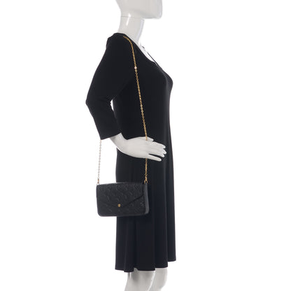 Louis Vuitton Empreinte Pochette Felicie Chain Wallet Black 2 of 10